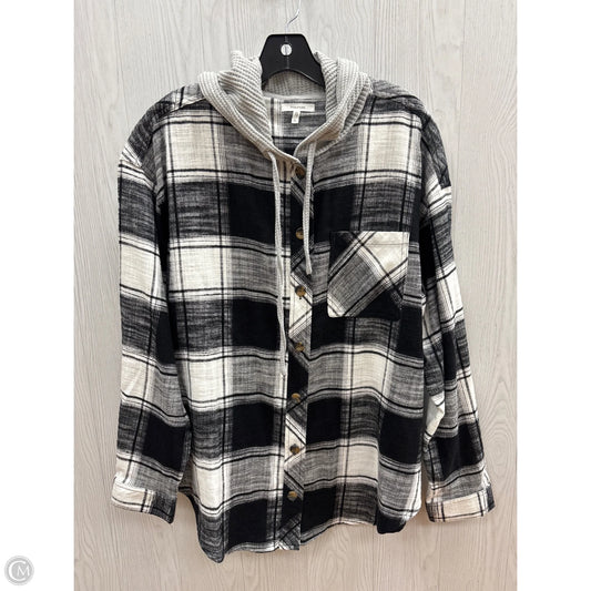 Top Long Sleeve By Maurices In Black & Grey, Size: Xl