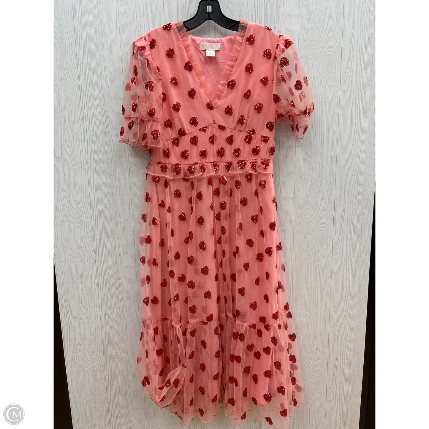 Dress Party Long By Clothes Mentor In Pink, Size: S