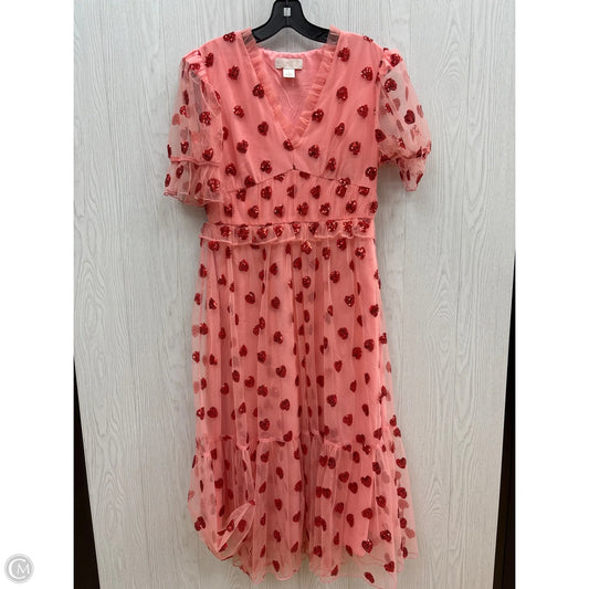 Dress Party Long By Clothes Mentor In Pink, Size: S