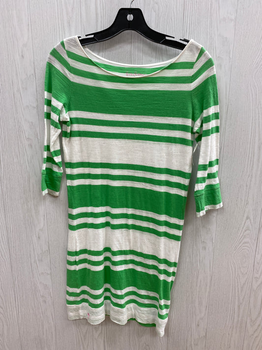 Dress Casual Midi By Lilly Pulitzer In Green White, Size: Xs