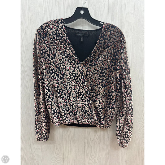 Top Long Sleeve By White House Black Market In Leopard Print, Size: Xxs