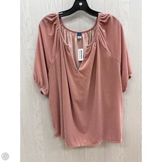 Top Short Sleeve By Old Navy In Blush, Size: 2x