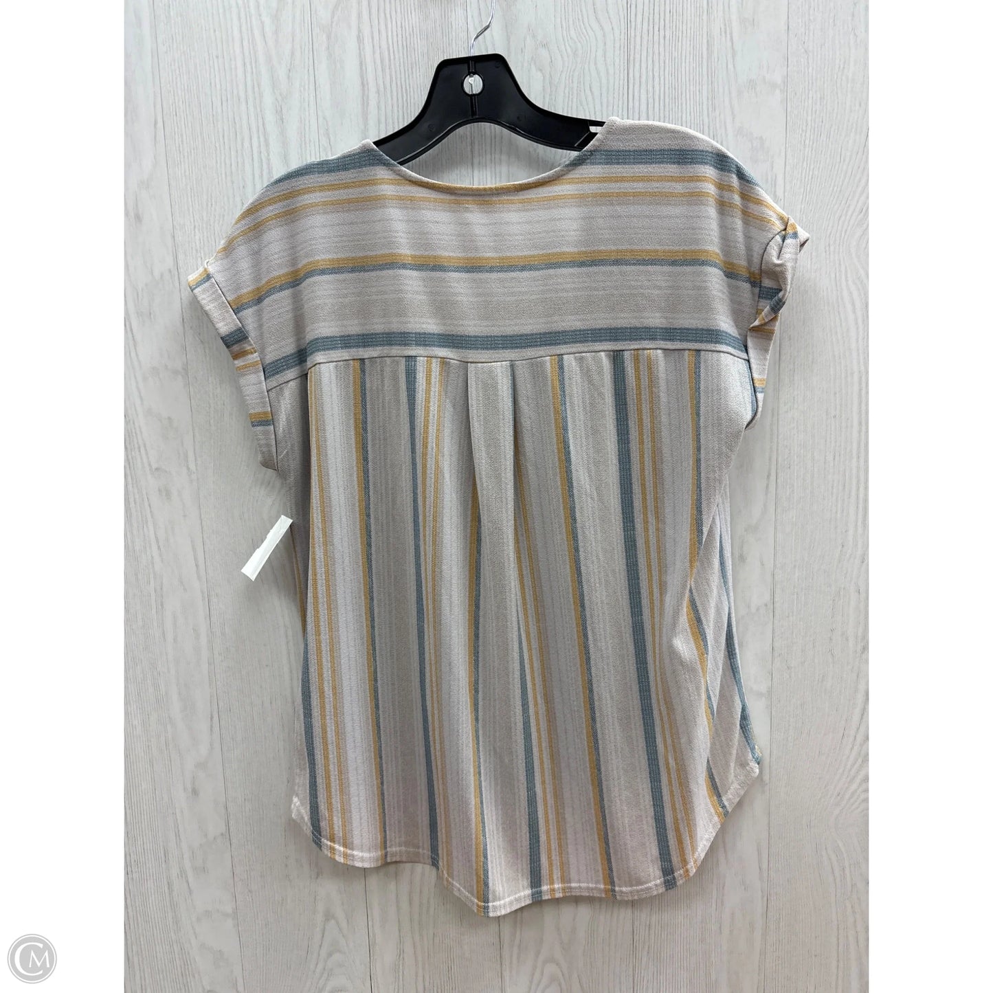 Top Short Sleeve By Mine In Grey, Size: M