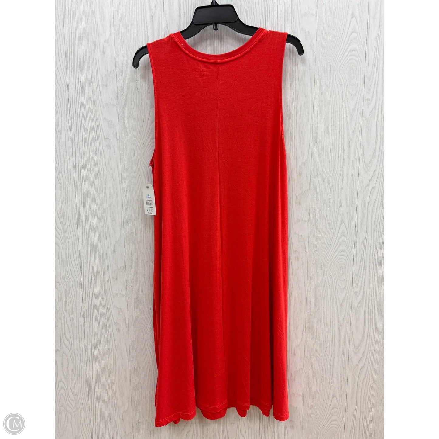 Dress Casual Midi By Time And Tru In Red, Size: Xl
