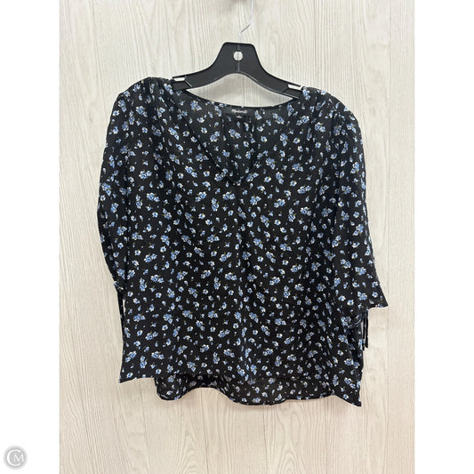 Top Short Sleeve By Madewell In Floral Print, Size: L