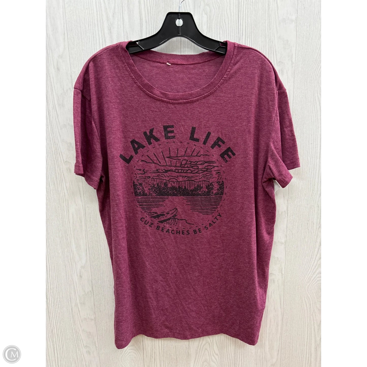 Top Short Sleeve By Clothes Mentor In Purple, Size: Xl