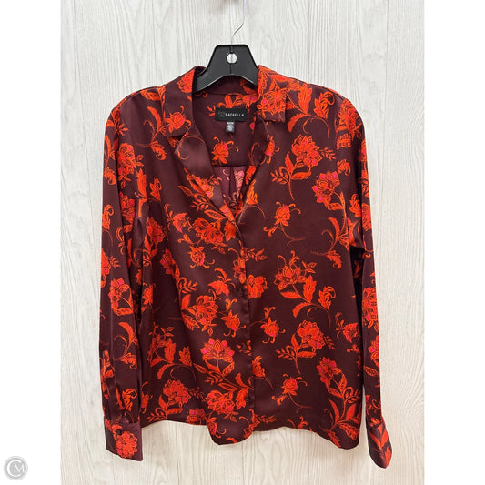 Top Long Sleeve By Rafaella In Red, Size: S