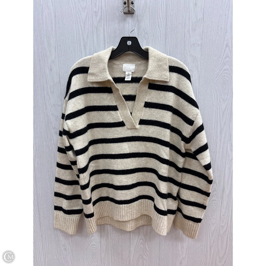 Sweater By H&m In Black & Tan, Size: S