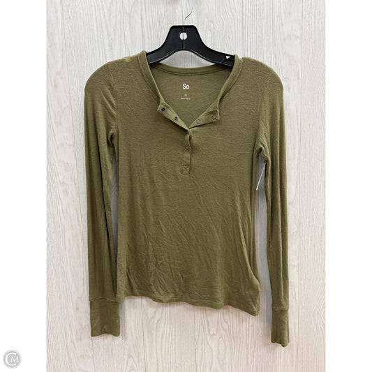 Top Long Sleeve By So In Green, Size: Xs