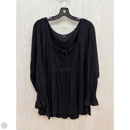 Top Long Sleeve By Torrid In Black, Size: 2x