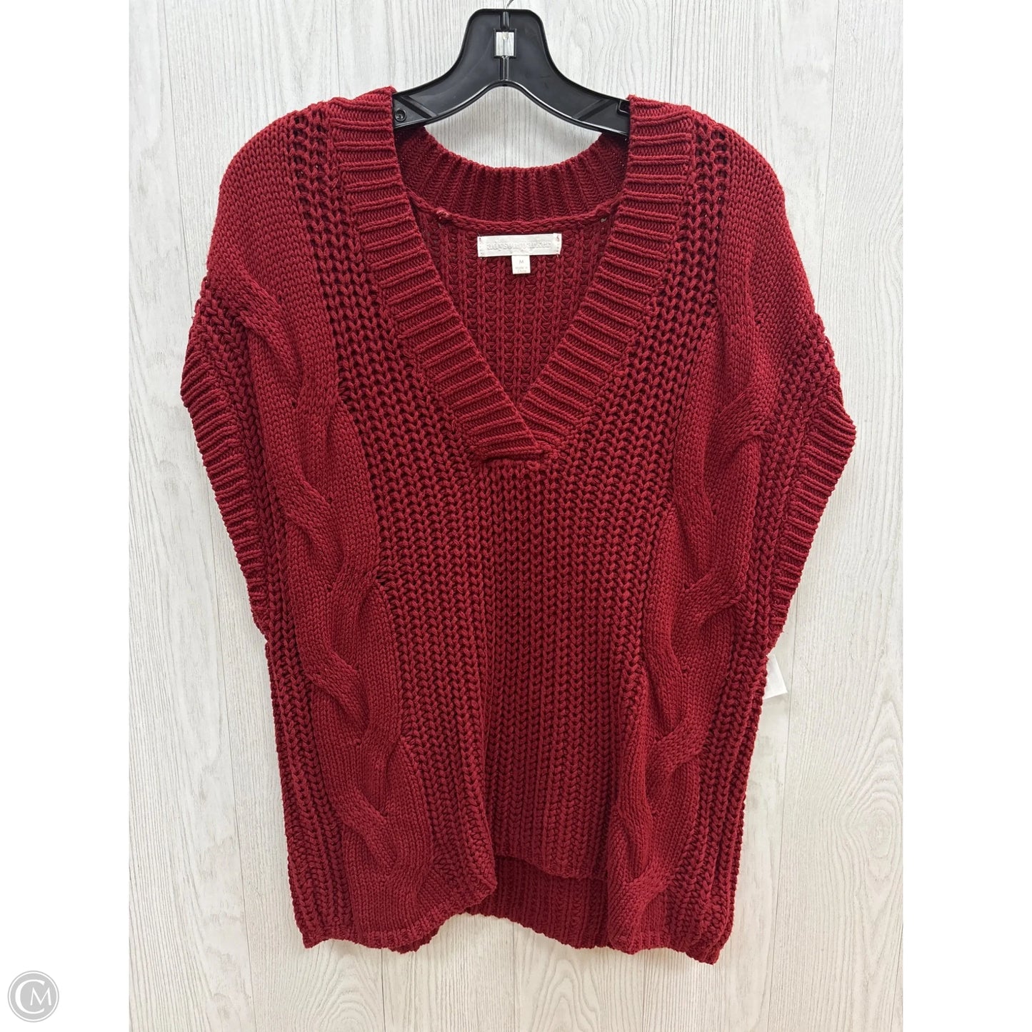 Vest Sweater By Adyson Parker In Red, Size: M