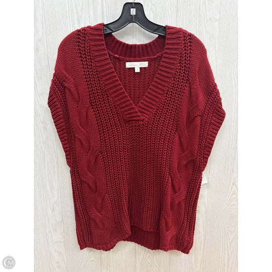 Vest Sweater By Adyson Parker In Red, Size: M