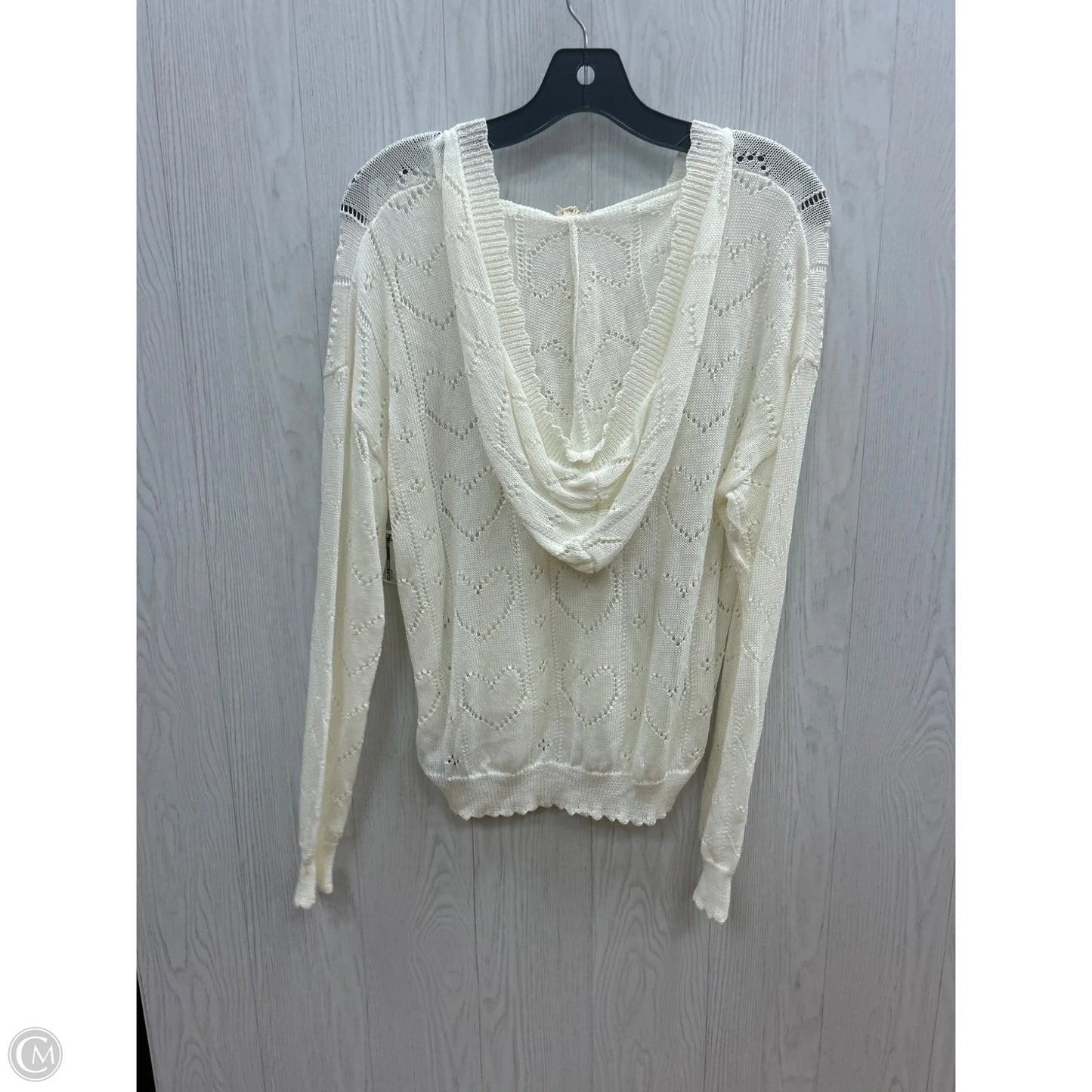 Sweater By Hem & Thread In White, Size: L