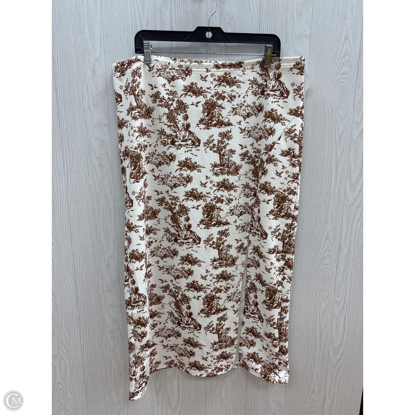 Dress Casual Maxi By Shein In Brown & Cream, Size: 3x