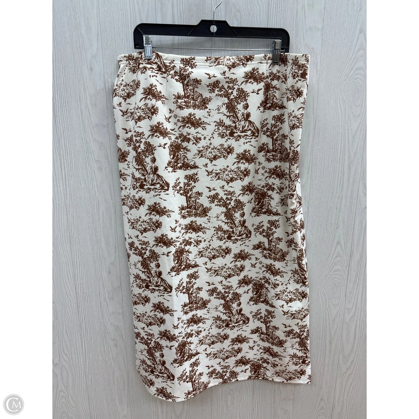 Dress Casual Maxi By Shein In Brown & Cream, Size: 3x