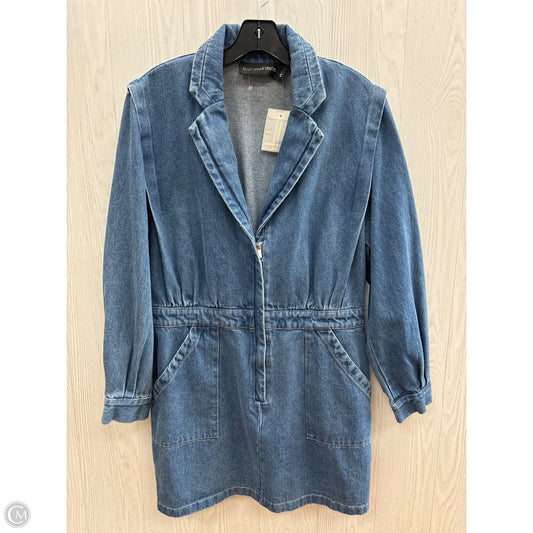 Dress Casual Short By Clothes Mentor In Blue Denim, Size: L