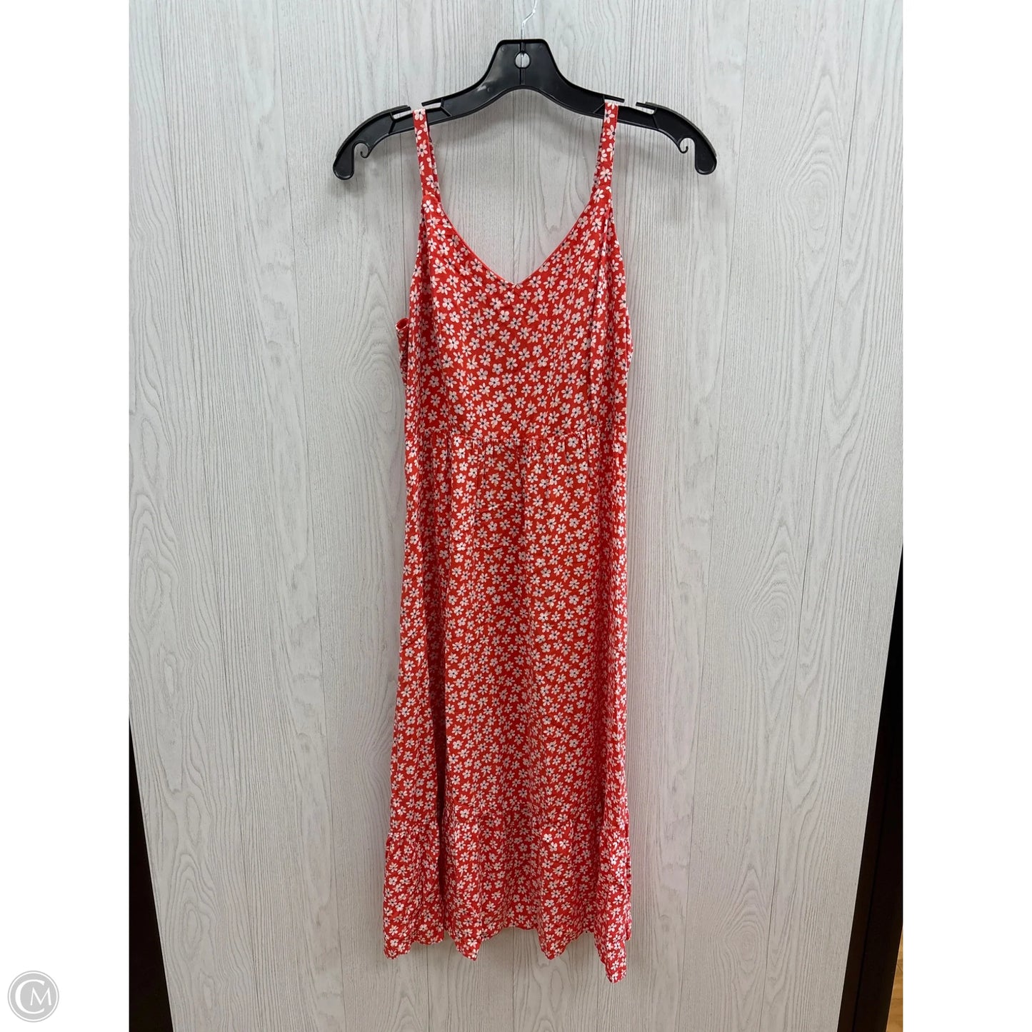 Dress Casual Midi By Old Navy In Red, Size: S
