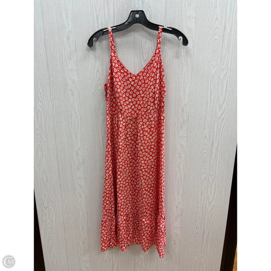 Dress Casual Midi By Old Navy In Red, Size: S