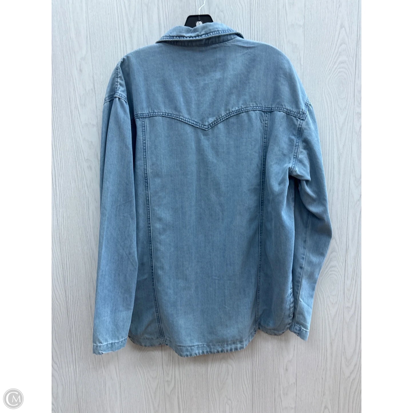Jacket Denim By Clothes Mentor In Blue Denim, Size: Xl