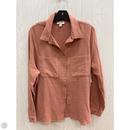 Top Long Sleeve By Clothes Mentor In Pink, Size: M