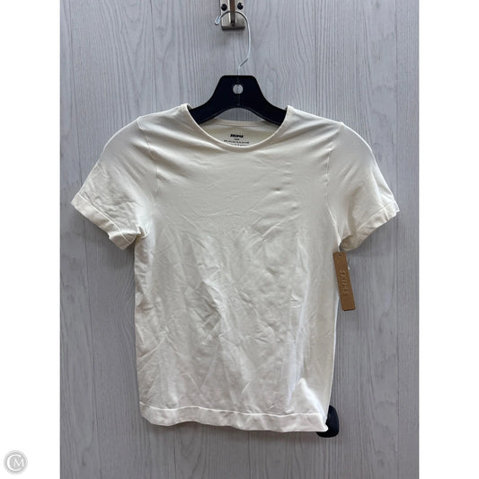Athletic Top Short Sleeve By Skims In Cream, Size: M