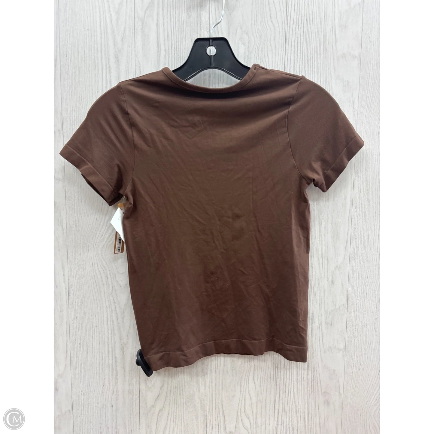 Athletic Top Short Sleeve By Skims In Brown, Size: M