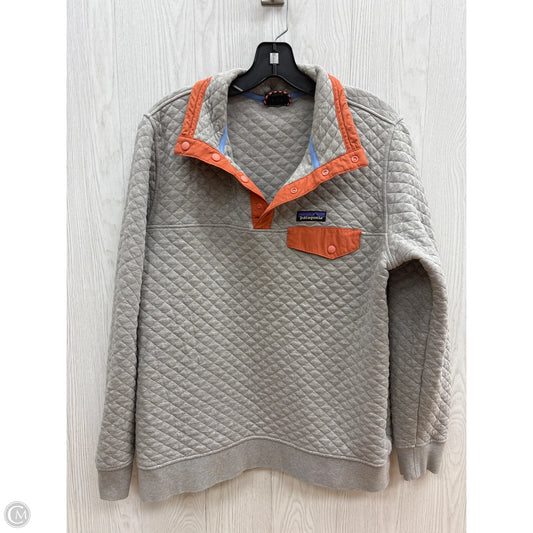 Sweatshirt Collar By Patagonia In Grey, Size: L