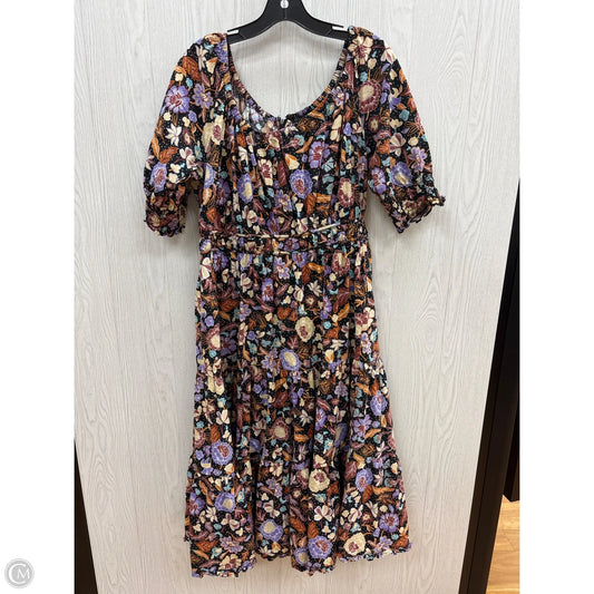 Dress Casual Maxi By Ann Taylor In Floral Print, Size: L