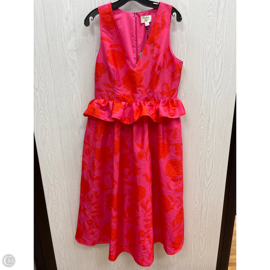 Dress Designer By Kate Spade In Pink & Red, Size: L