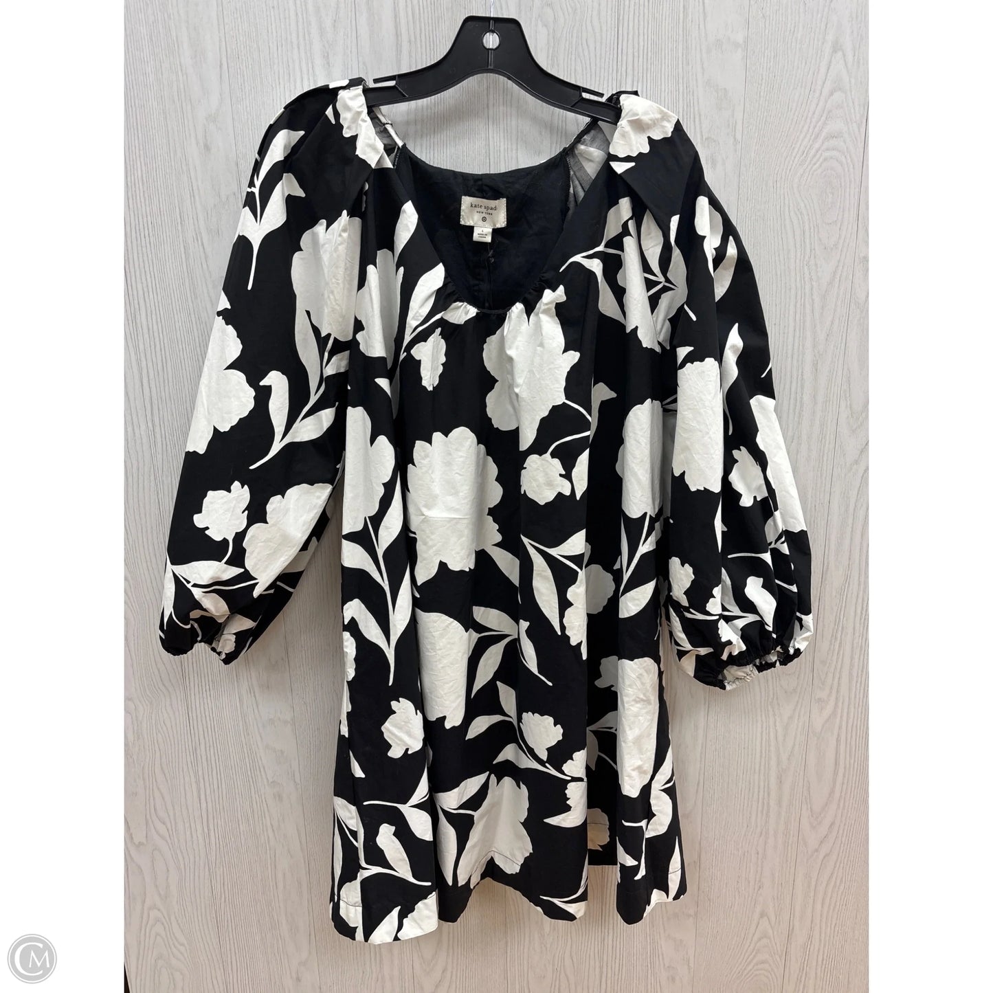 Dress Designer By Kate Spade In Black & White, Size: L