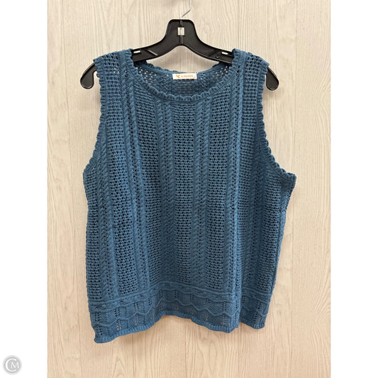 Top Sleeveless By Kirundo In Blue, Size: Xl