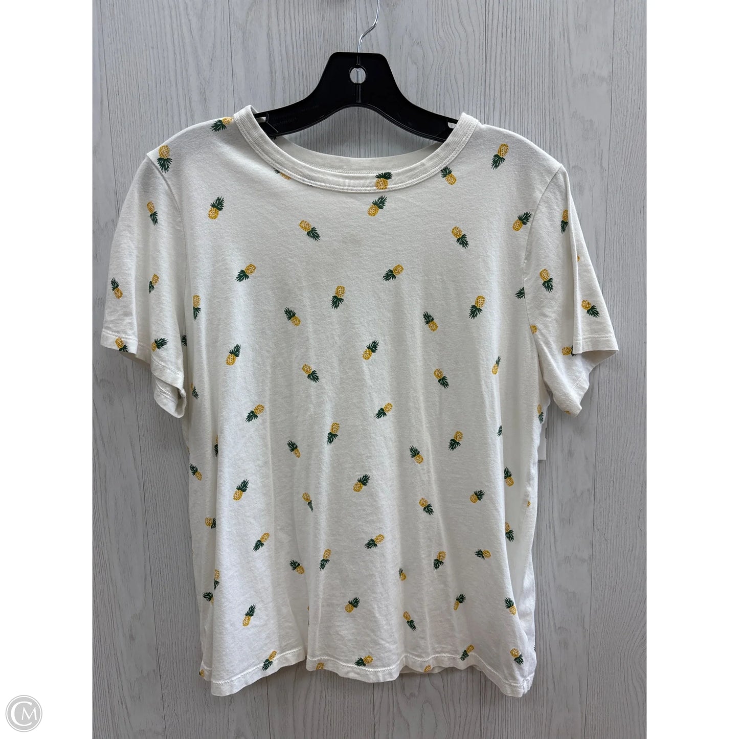 Top Short Sleeve By Old Navy In White, Size: L
