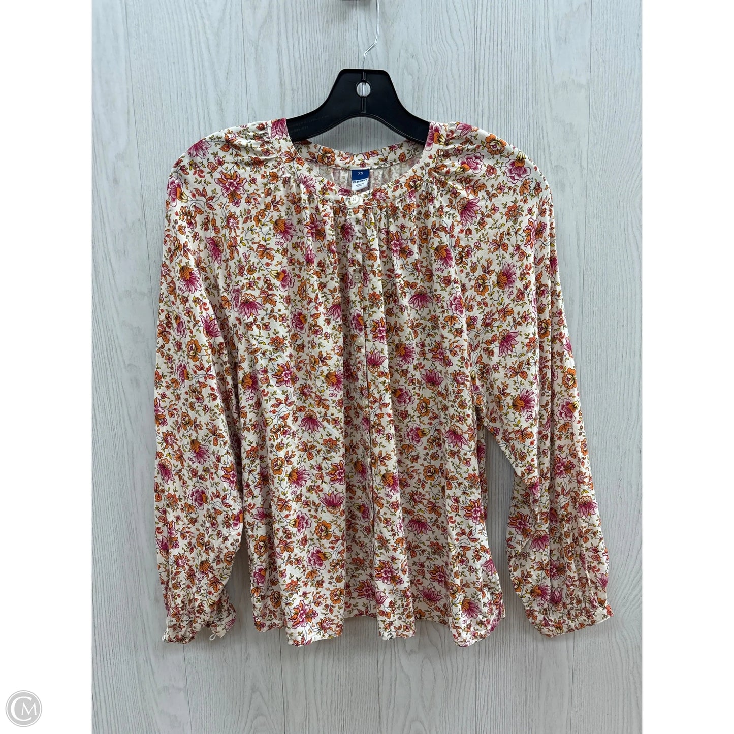 Top Long Sleeve By Old Navy In Floral Print, Size: Xs