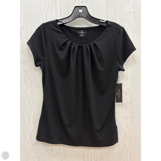 Top Short Sleeve By Worthington In Black, Size: Mp