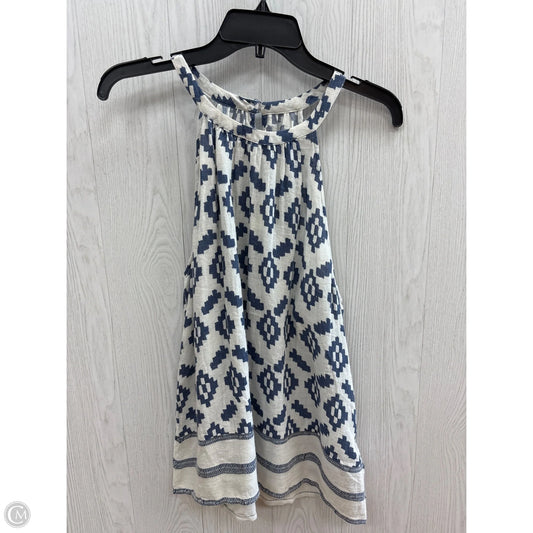 Tank Top By Lucky Brand In Blue & Cream, Size: L