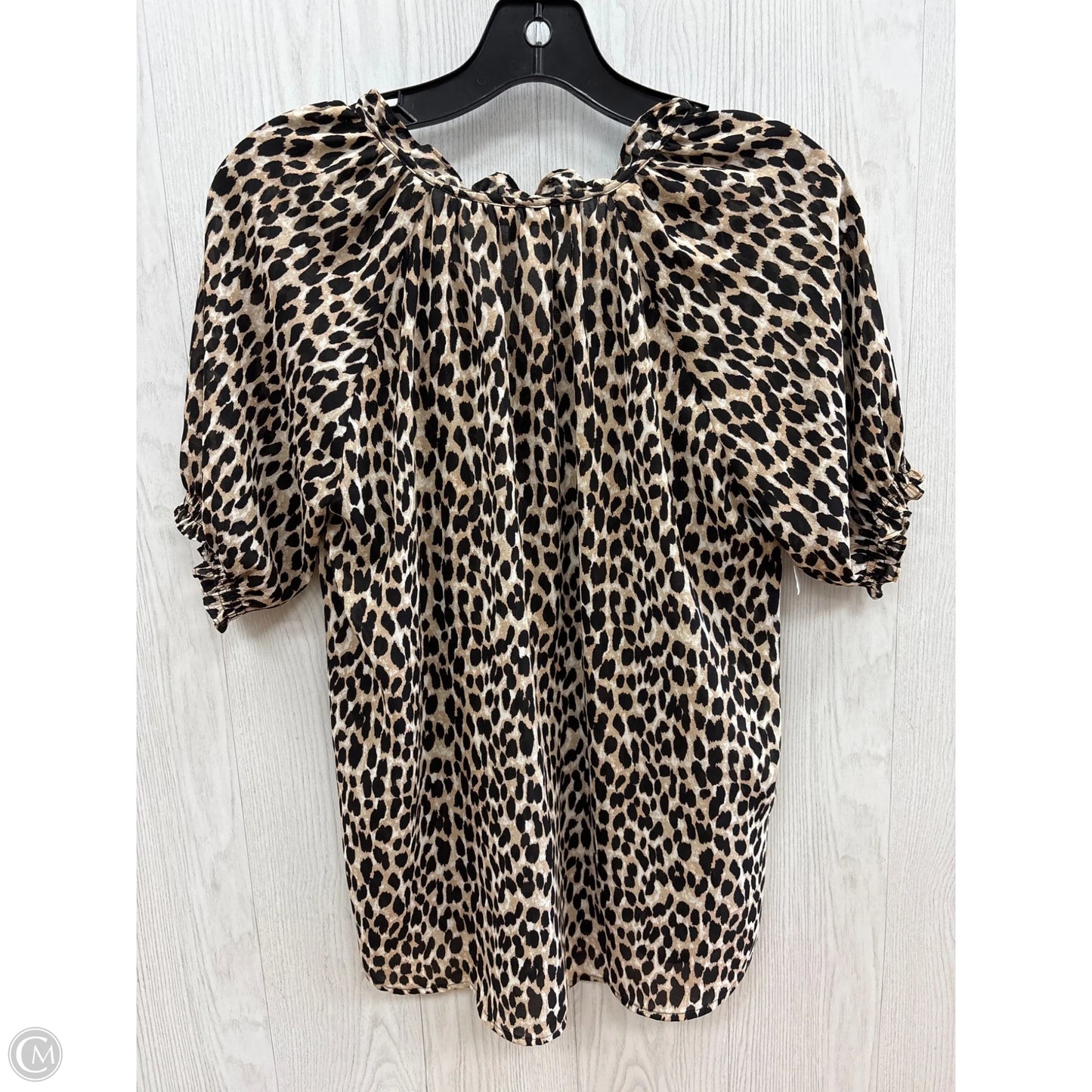 Top Short Sleeve By Loft In Animal Print, Size: Xs