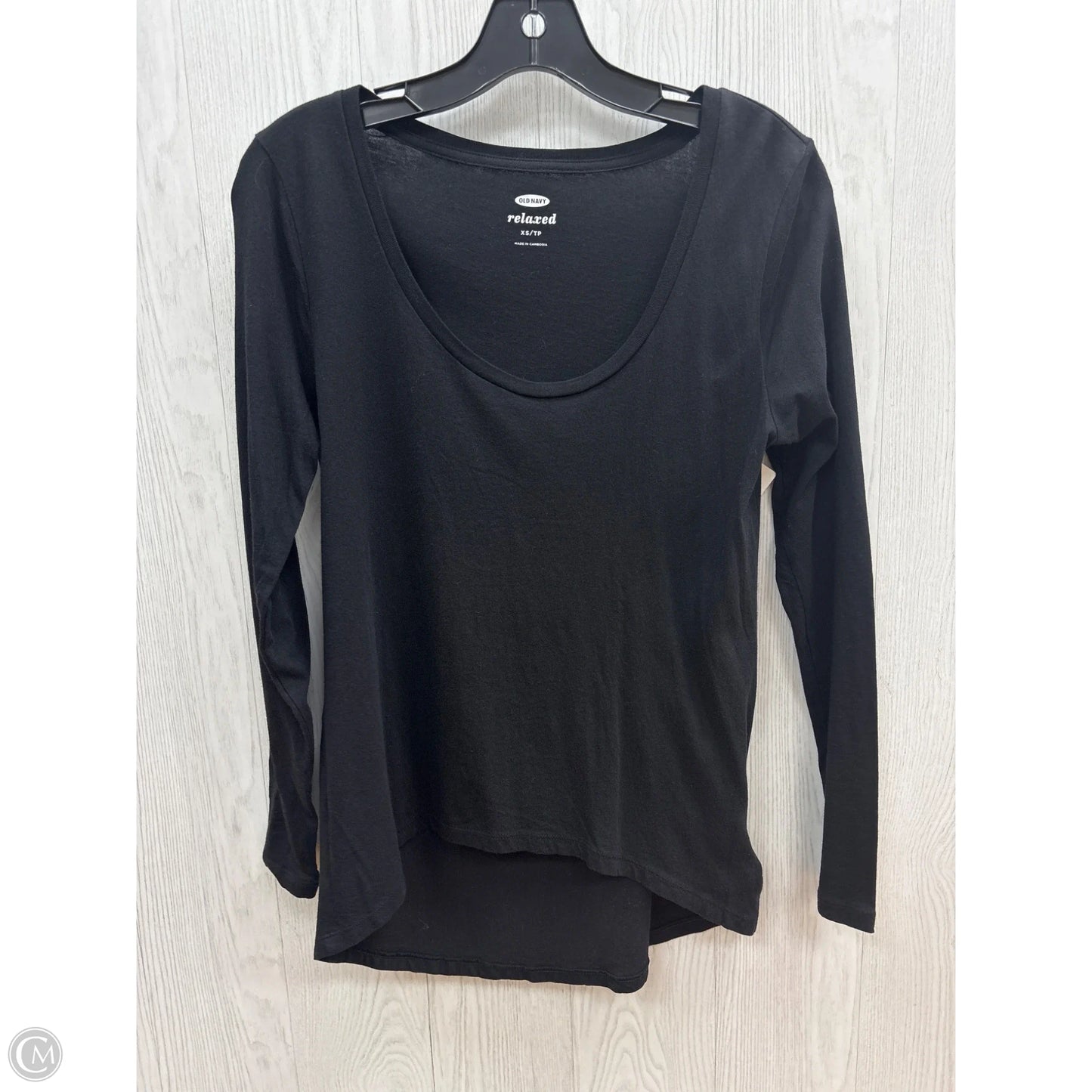 Top Long Sleeve By Old Navy In Black, Size: Xs