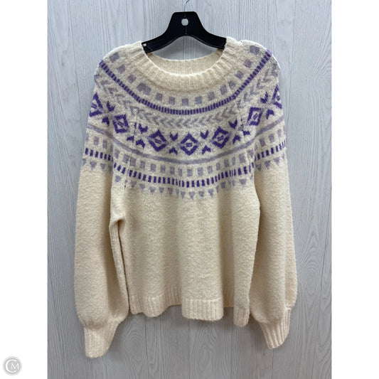 Sweater By Clothes Mentor In Cream, Size: M