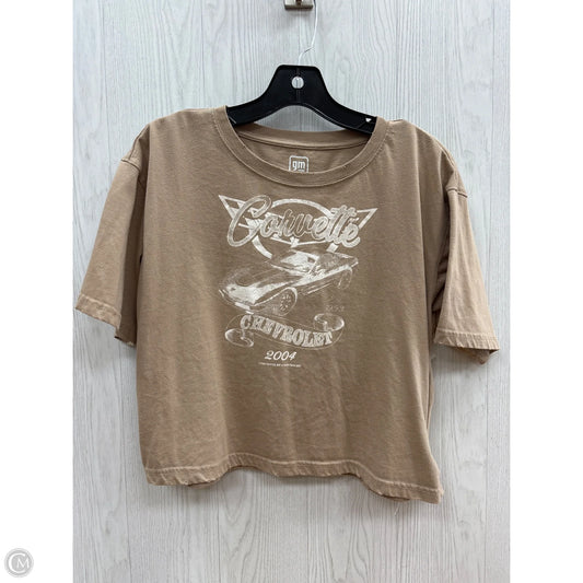 Top Short Sleeve By Clothes Mentor In Beige, Size: M