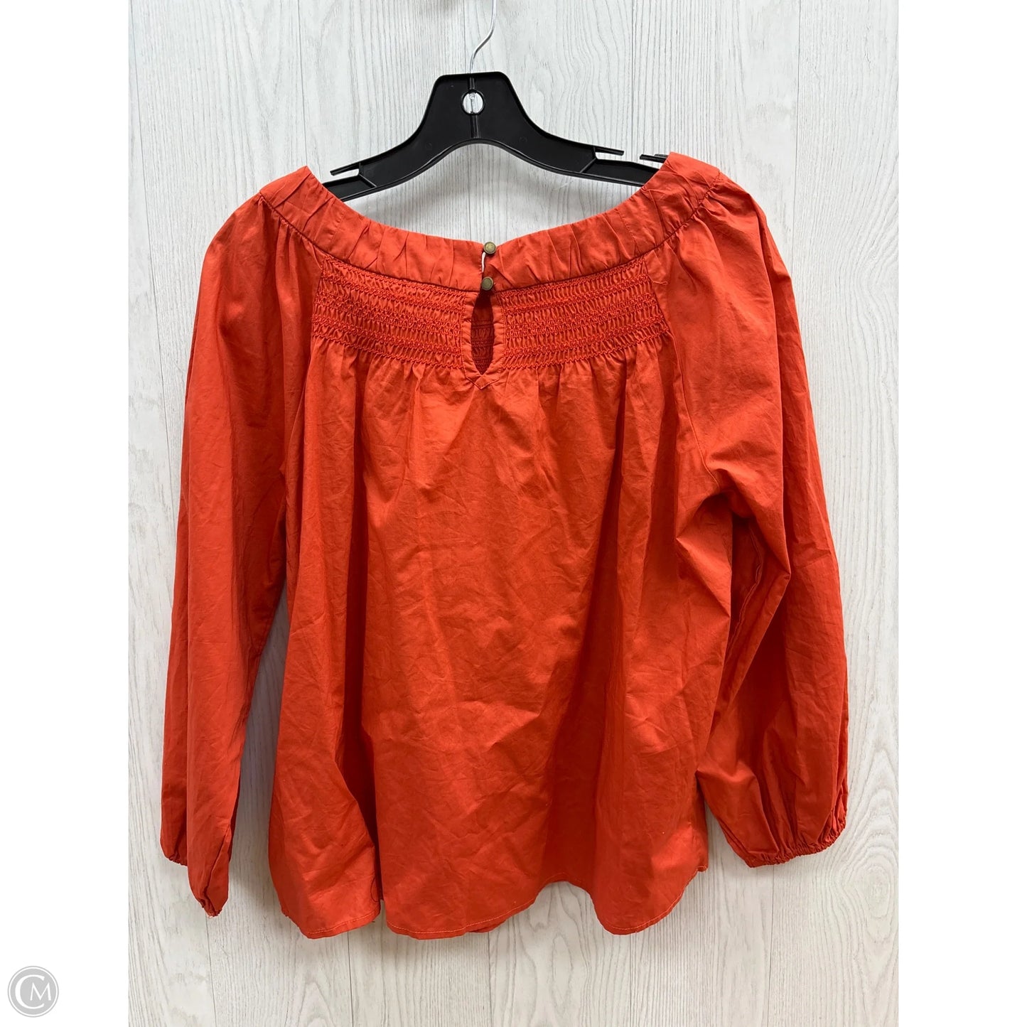 Top Long Sleeve By Anthropologie In Red, Size: S